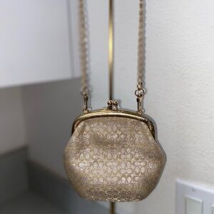 CCA-Coach Vintage Gold/Silver Lurex Signature Chain Kisslock-Unbranded Chain GUC